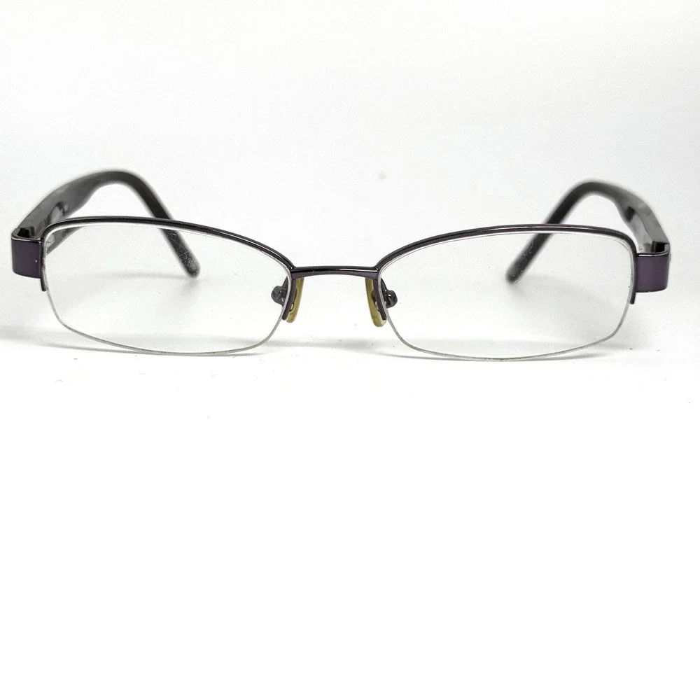 Nine West 403 RU6 Purple Tortoise Semi Rimless Eyeglass Frames 50-17-135